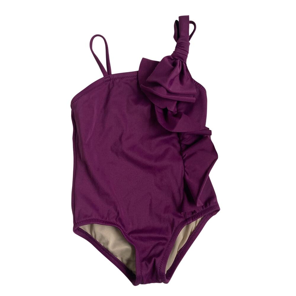 Crewcuts Ruffle Bow One Piece Swimsuit - Purple - 3